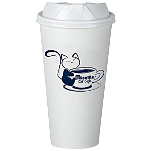 Insulated Paper Travel Cup with Lid - 20 oz. - Low Qty Main Image