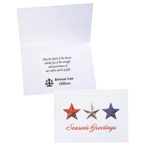 Red, White & Blue Stars Greeting Card Main Image