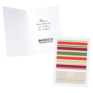 Stripes of Red & Green Greeting Card Main Image