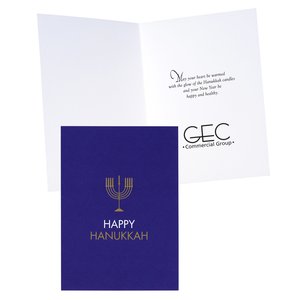 Happy Hanukkah Menorah Greeting Card Main Image