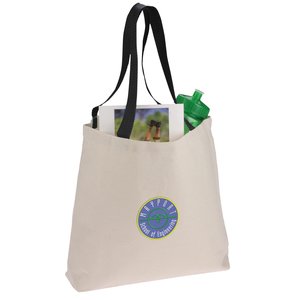 Colored Handle Tote - Embroidered Main Image