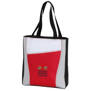 Accent Panel Tote - Embroidered Main Image