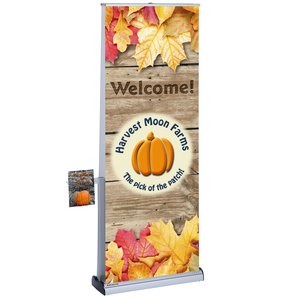 Advance Quick Change Two Sided Retractable Banner Display with Lit Pocket Main Image