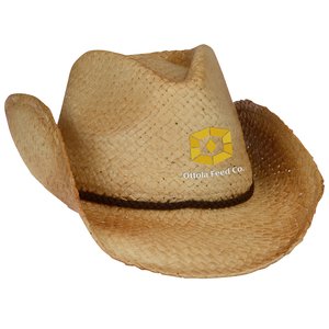 Natural Raffia Straw Cowboy Hat Main Image
