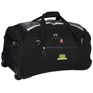 Wenger Sporty Gray Ripstop 20" Rolling Duffel - Emb Main Image