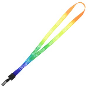 Tie-Dye Multicolor Lanyard - 1/2" - Plastic Bulldog Clip Main Image
