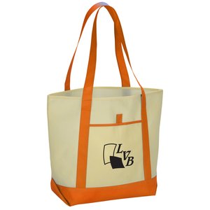 Lighthouse Cream Boat Tote - Closeout Main Image