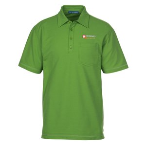 Stain-Resistant Pique Pocket Polo - Men's Main Image