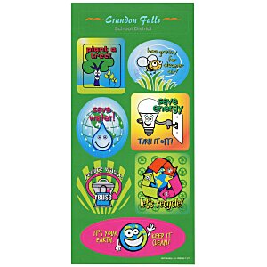Super Kid Sticker Sheet - Go Green Main Image