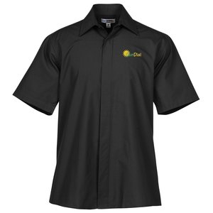 Broadcloth Short Sleeve Café Shirt - Men's Main Image