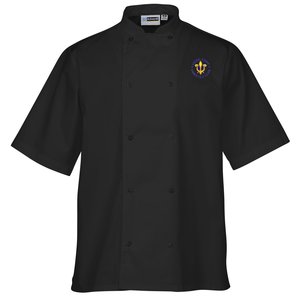 Double Breasted Short Sleeve Bistro Shirt Main Image