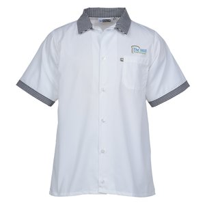 Button Front Cook Shirt with Contrasting Trim Main Image