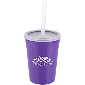 Event Stadium Cup with Lid & Straw - 12 oz. Main Image