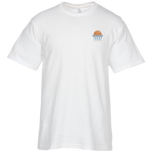 Essential Ring Spun Cotton T-Shirt - Men's - White - Embroidered Main Image