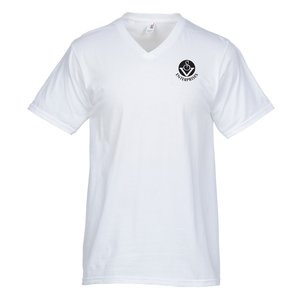 Anvil Ringspun 4.5 oz. V-Neck T-Shirt - Men's - White Main Image