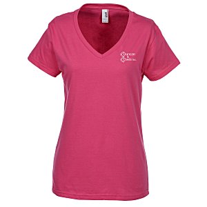 Anvil Ringspun 4.5 oz. V-Neck T-Shirt - Ladies' - Colors Main Image