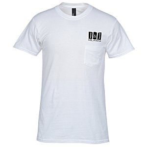 Hanes Nano-T Pocket T-Shirt - White Main Image