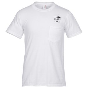 Anvil 5.4 oz. Cotton Pocket T-Shirt - White Main Image