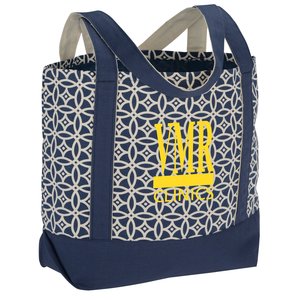 Designer Accent Gusseted Tote Bag - Sailing Compass - 24 hr Main Image