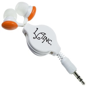 Color Dot Retractable Ear Buds Main Image