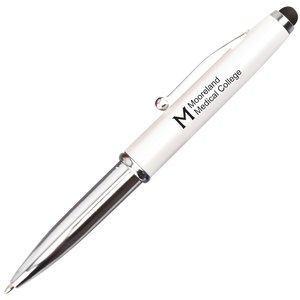 iWrite Stylus Metal Pen with Flashlight - Screen - 24 hr Main Image