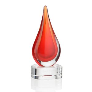 Red Fusion Art Glass Award with Base Main Image