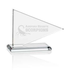 Glass Pennant Flag Award - 3" Main Image
