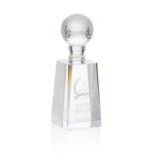 Golf Pedestal Crystal Award - 7" Main Image