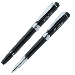 Cutter & Buck Ebony Twist Metal Pen & Rollerball Pen Set Main Image