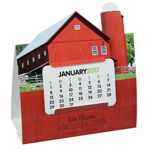 Die-Cut Desk Calendar - Barn Main Image