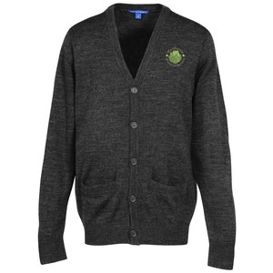 V-Neck Button Front Cardigan with Pockets - Men's Main Image