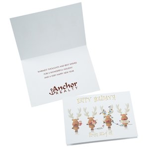 Cheery Reindeer Greeting Card Main Image