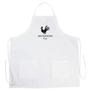 BBQ Apron with Pockets - White - 24 hr Main Image