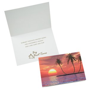 Tropical Sunset Greeting Card Main Image