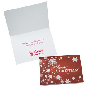 Silver Snowflakes Greeting Card Main Image