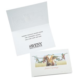 Holiday Longhorn Greeting Card Main Image