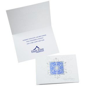 Chic Snowflake Greeting Card Main Image