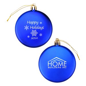 Satin Flat Ornament – Snowflake – Happy Holidays Main Image