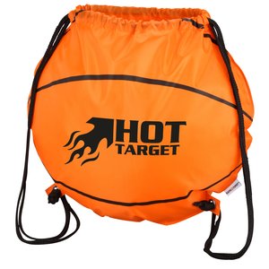 Game Time! Basketball Drawstring Backpack-Overstock Main Image