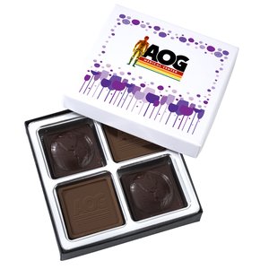 Molded Chocolate Squares - 4 Pieces - Cheer Main Image