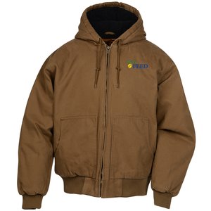 Washed Cotton Duck Insulated Hooded Jacket Main Image