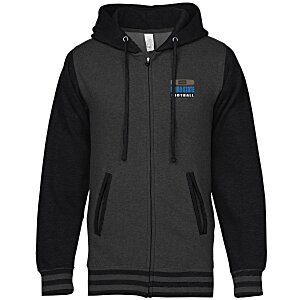 Independent Trading Co. Varsity Full-Zip Hoodie - Embroidered Main Image