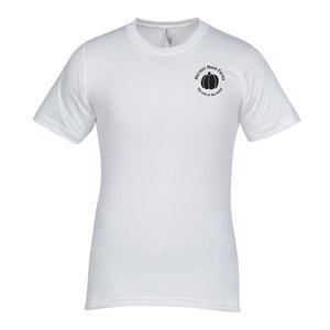 American Apparel Fine Jersey T-Shirt - Men's - White - Screen - USA Made Main Image