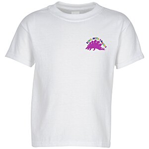 Hanes 50/50 ComfortBlend T-Shirt - Youth - White - Embroidered Main Image