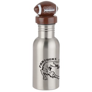 Niche Stainless Bottle with Football Lid-17 oz.-Closeout Main Image