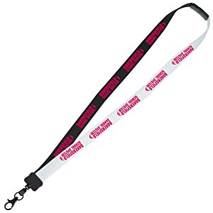 Two-Tone Cotton Lanyard - 7/8" - Metal Lobster Claw Main Image