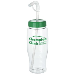 Clear Impact Comfort Grip Bottle with Straw Lid - 27 oz. Main Image