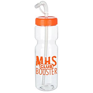 Clear Impact Olympian Bottle with Straw Lid - 28 oz. Main Image