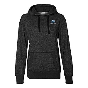 J. America Glitter French Terry Hoodie - Ladies' - Embroidered Main Image