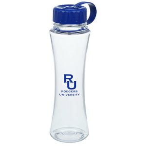 Clear Impact Curve Bottle with Tethered Lid - 17 oz. Main Image
